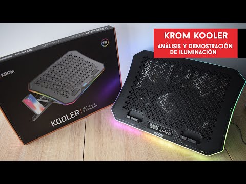 Krom Kooler. Análisis y demostración de iluminación de la base de refrigeración | Gameit ES