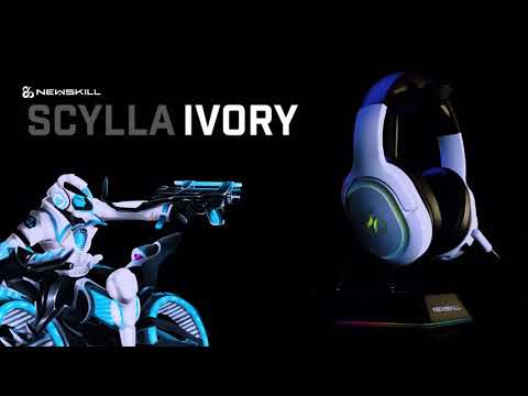 Newskill Scylla Ivory: Auriculares Inalámbricos Gaming RGB de Color Blanco