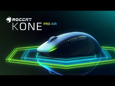 ROCCAT Kone Pro Air | Ergonomic Optical Performance Gaming Wireless Mouse with RGB Lighting