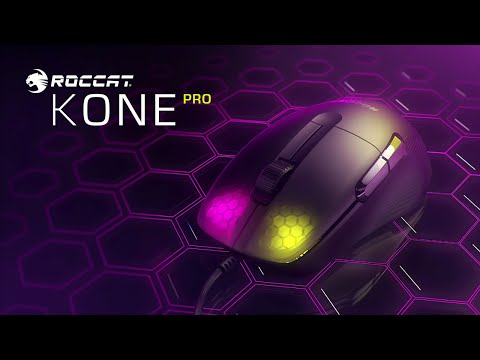 ROCCAT Kone Pro | Lightweight Ergonomic Optical Performance Gaming Mouse with RGB lighting